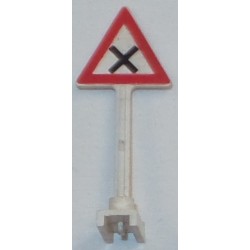 LEGO 81294 Roadsign Triangle with Dangerous Intersection Sign