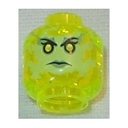 LEGO 3626cbd1391 Minifig Head Alien Female Ghost with Yellowish Green Face and Sand Green Lips Pattern