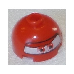 LEGO 553bd011 Cylinder Brick Round 2 x 2 Dome Top with Eyes Round and F1 Helmet Pattern (Francesco Bernoulli)