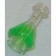 LEGO 93549bd01 Minifig Utensil Bottle, Erlenmeyer Flask with Molded Trans-Bright Green Fluid Pattern
