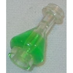 LEGO 93549bd01 Minifig Utensil Bottle, Erlenmeyer Flask with Molded Trans-Bright Green Fluid Pattern