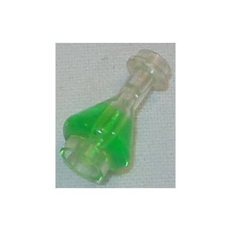 LEGO 93549bd01 Minifig Utensil Bottle, Erlenmeyer Flask with Molded Trans-Bright Green Fluid Pattern