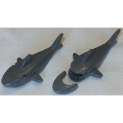 LEGO 14518c01 Animal Shark Body and Jaw with Rounded Nose and Debossed Gills and Eyes