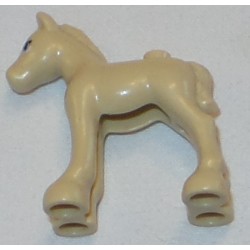 LEGO 11241bd06 Animal Horse  / Foal, with Blue Eyes, White Pupils and Black Eyelashes Print