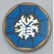 LEGO 14769bd066 Tile 2 x 2 Round with Bottom Stud Holder with Airjitzu Lightning Symbol in Blue Octagon Pattern