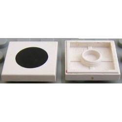 LEGO 3068bp17 Tile 2 x 2 Grooved with Black Circle Pattern