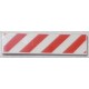 LEGO 2431p02 Tile 1 x 4 with Danger Stripes Red Pattern