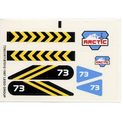 LEGO 72651 Sticker Sheet Arctic 73 Danger Stripes, Flag (2000)