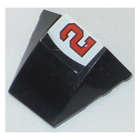 LEGO 64225 Wedge 4 x 3 Curved Triple Slope with Notches and No Studs (with sticker n°1)