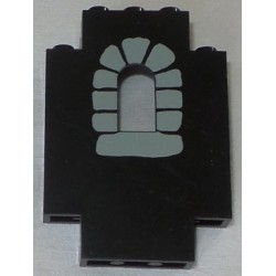 LEGO 4444p04 Panel 2 x 5 x 6 with Light Gray Window Stones Pattern