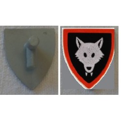 LEGO 3846p44 Minifig Accessory Shield Triangular with Wolfpack Pattern