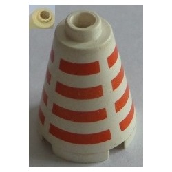 LEGO 3942bpx1 Cone 2 x 2 x 2 with Red Stripes Pattern