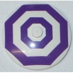 LEGO 3960bd020 Round Dish 4 x 4 Inverted (Radar) with Solid Stud with 2 Dark Purple Octagons Pattern