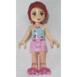 LEGO frnd022 Friends Mia - Bright Pink Skirt, Light Aqua Halter Neck Top