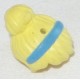 LEGO 15673 Minifig Hair Female with Top Knot Bun and Medium Blue Hair Band Pattern, Hole on Top