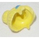 LEGO 15673 Minifig Hair Female with Top Knot Bun and Medium Blue Hair Band Pattern, Hole on Top
