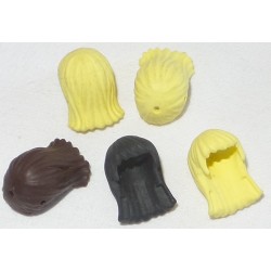 LEGO 92255 Minifig Hair Friends Long Straight, Hole on Top, Hole on Side
