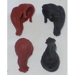 LEGO 92257 Minifig Hair Friends Long Ponytail, Side Bangs, Hole on Top
