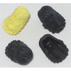 LEGO 92258 Minifig Hair Friends Long Wavy, Partially Tied Back, Hole on Top, Hole on Back