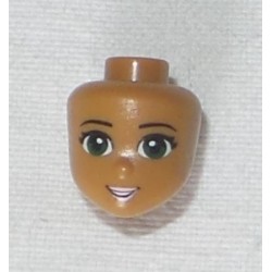 LEGO 93184 Minidoll Head with Green Eyes, Pale Pink Lips and Open Mouth