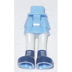 LEGO 92250c00bd09 Minidoll Hips and Skirt Layered, White Legs and Dark Blue Shoes with White Laces Pattern - Thick Hinge