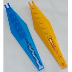 LEGO 57906 Hinge Plate 1 x 12 with Angled Side Extensions and Tapered Ends (with sticker)