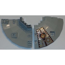 LEGO 30116px2 Panel 14 x 14 x 2 & 2/3 Quarter Saucer Top with UFO Left Pattern