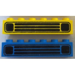 LEGO 3009p01 Brick 1 x 6 with Town Car Grille Black Pattern