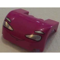 LEGO 93587bd02 Vehicle, Mudguard 3 x 4 x 1 2/3 Curved with Front with Headlights and Thin Smile Pattern
