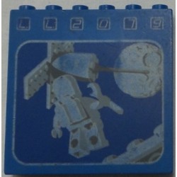 LEGO 3754p01 Brick 1 x 6 x 5 with LL2079 Floating Astronaut Picture