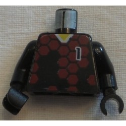 LEGO 973px217 Minifig Torso with Red Hexagons and 1 Pattern Front and Back