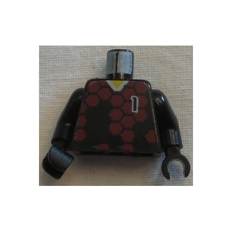 LEGO 973px217 Minifig Torso with Red Hexagons and 1 Pattern Front and Back