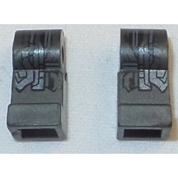 LEGO 970c77bd03 Minifig Hips and Pearl Dark Gray Legs with Silver Armor