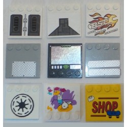 LEGO 6179 Tile 4 x 4 with Studs on Edges (with sticker) n°1