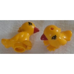 LEGO 98388bd01 Animal Bird with Red Beak and Black Eyes