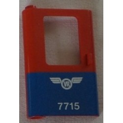 LEGO 4181p05 Train Door 1 x 4 x 5 Left, Thin Support at Bottom with Blue Bottom Half