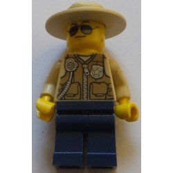 LEGO cty0516 Swamp Police - Officer, Vest, Dark Tan Hat, Sunglasses