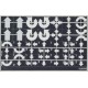 LEGO 820670 Sticker Sheet with White Arrows and Numbers (Technic, 8094 / 9753)