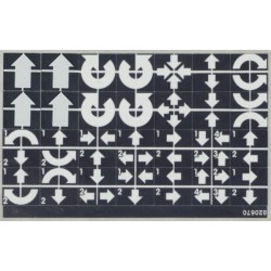 LEGO 820670 Sticker Sheet with White Arrows and Numbers (Technic, 8094 / 9753)