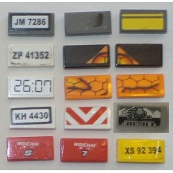 LEGO 3069b Tile 1 x 2 with Groove (with sticker n°5)