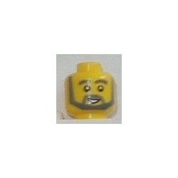 LEGO 3626cpx288 Minifig Head with Thick Gray Eyebrows, Full Beard, and White Pupils