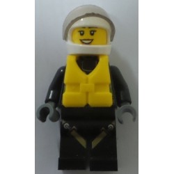 LEGO cty0640 Fire - Reflective Stripes, Utility Belt, Flashlight, Life Jacket, Helmet, Open Mouth Smile, Female