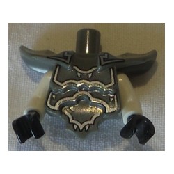 LEGO 11692pb03c01 Torso, Modified Short with Armor Breastplate with Shoulder Ridges and Silver Decoration