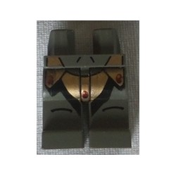 LEGO 970c00px31 Minifig Hips and Legs with Gold, Black, and Red Pattern