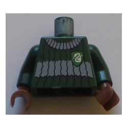 LEGO 973bd0748c01 Minifig Torso Torso Harry Potter Quidditch Slytherin Ribbed