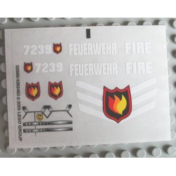 LEGO 52888 Sticker Sheet System Town City 7239 Fire Feurerwehr (2005/2010)