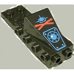 LEGO 2336px1 Space Nose with Blue Shark and Red X Pattern