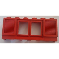 LEGO 646b Window 1 x 6 x 2 Classic Shuttered with Short Sill (no glass)