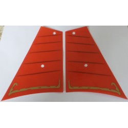 LEGO 21763bd01b Sail (Left or Right) Red with Dark Red Lines and Gold Trim