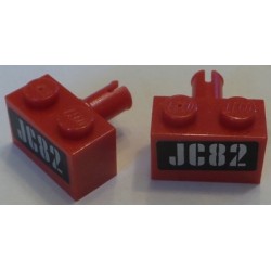 LEGO 2458 Brick 1 x 2 with Pin (with sticker)